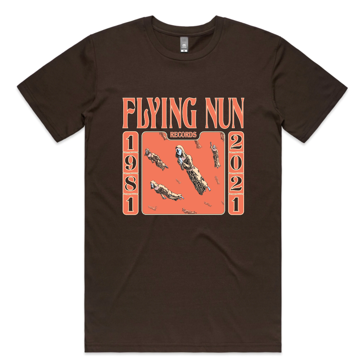 
                  
                    Flying Nun Records 1981-2021 T-Shirt (Chocolate Brown)
                  
                