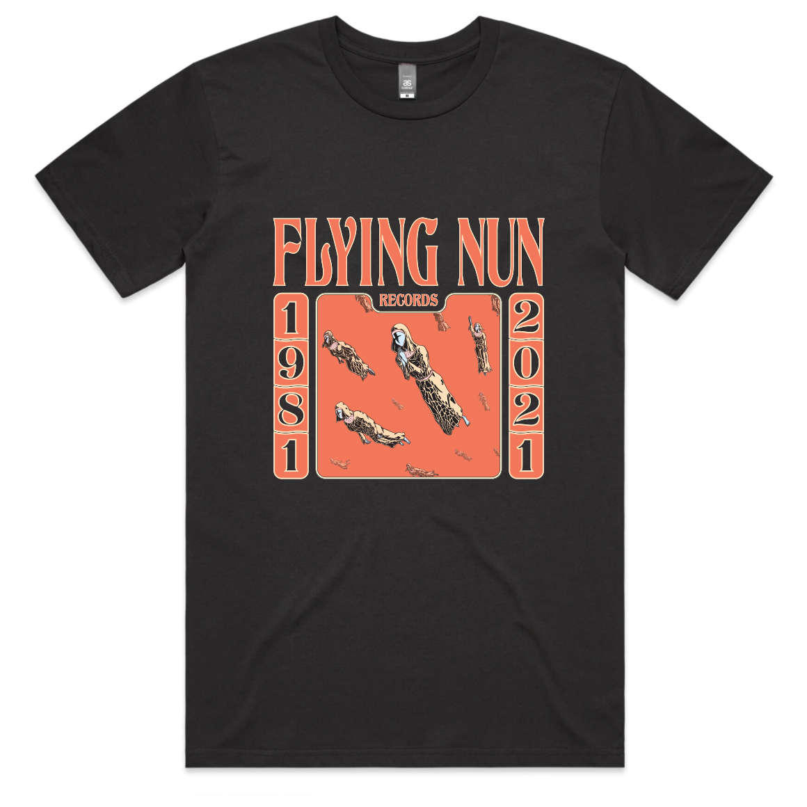 
                  
                    Flying Nun Records 1981-2021 T-Shirt (Coal)
                  
                