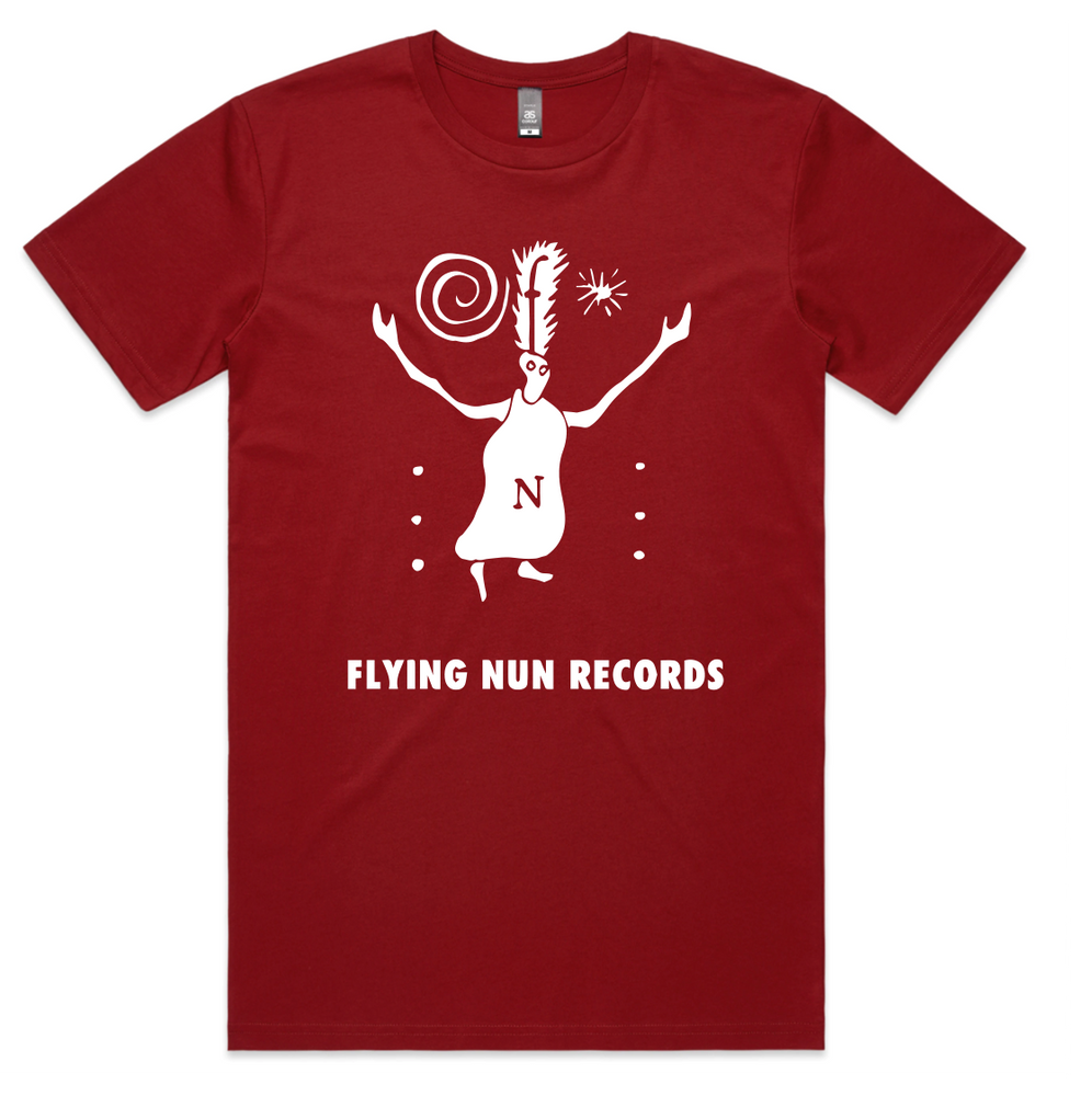 
                  
                    Fuzzy Flying Nun T-Shirt (Cardinal Red) I NZ Music & Band Merchandise
                  
                