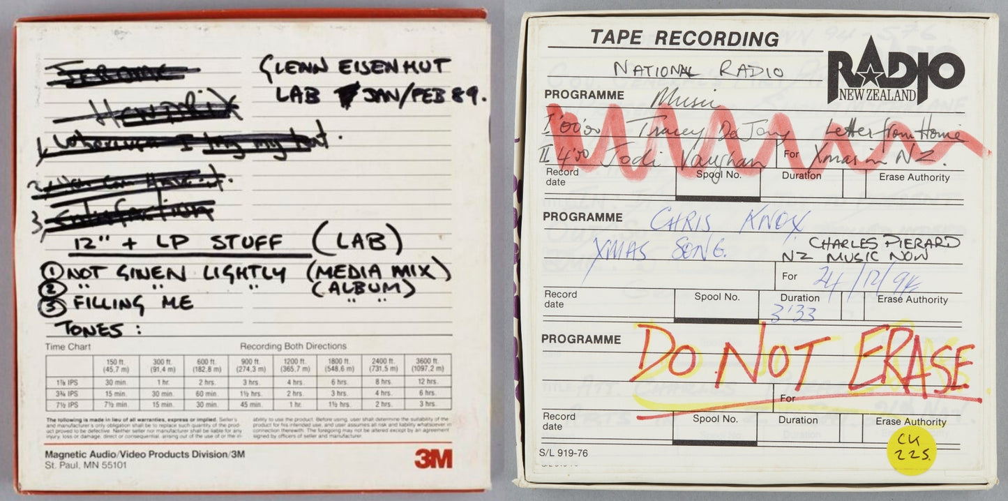 LARGE CHRIS KNOX MASTER TAPE COLLECTION DIGITISED & PHOTOGRAPHED