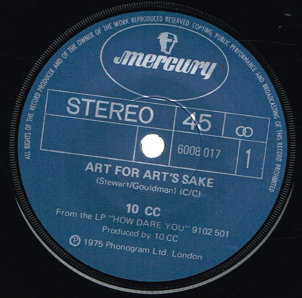 10cc - Art for Arts Sake (7" SECONDHAND)