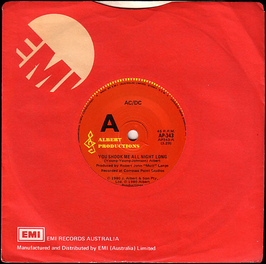 AC/DC - You Shook Me All Night Long (7" SECONDHAND)