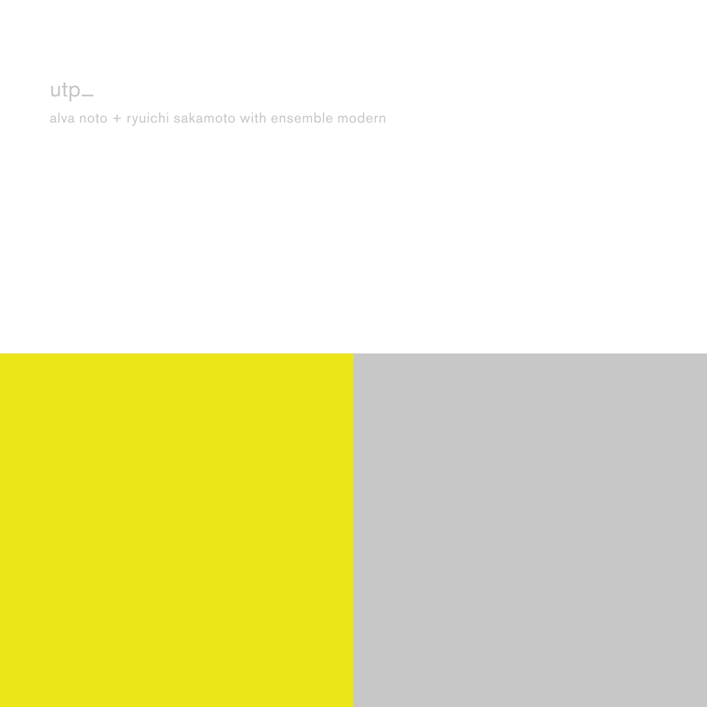 Alva Noto and Ryuchi Sakamoto - utp | Vinyl LP
