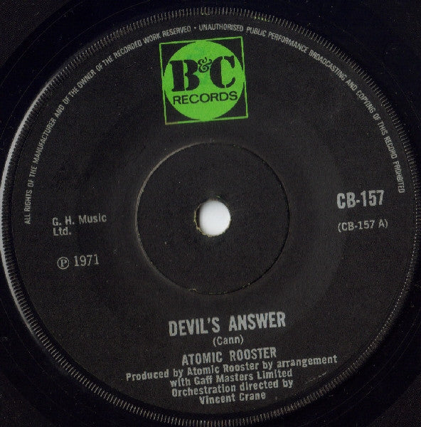 Atomic Rooster - Devils Answer (7" SECONDHAND)