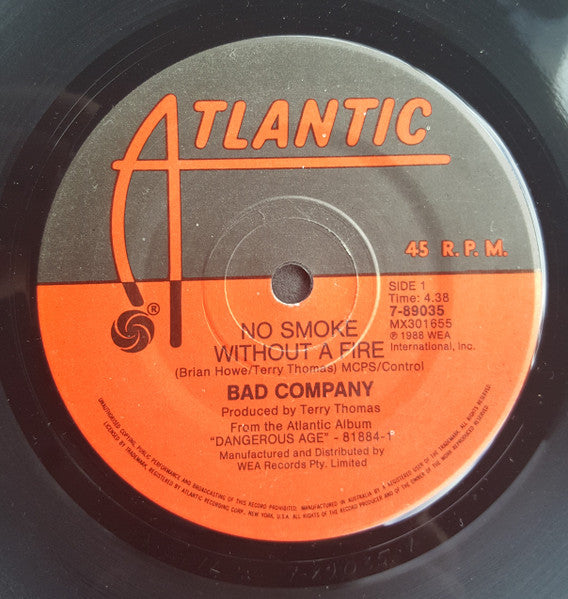 Bad Company - No Smoke Without a Fire (7" SECONDHAND)