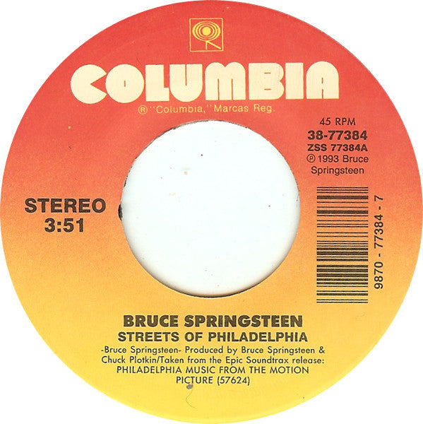 Bruce Springsteen - Streets of Philadelphia (7" SECONDHAND)