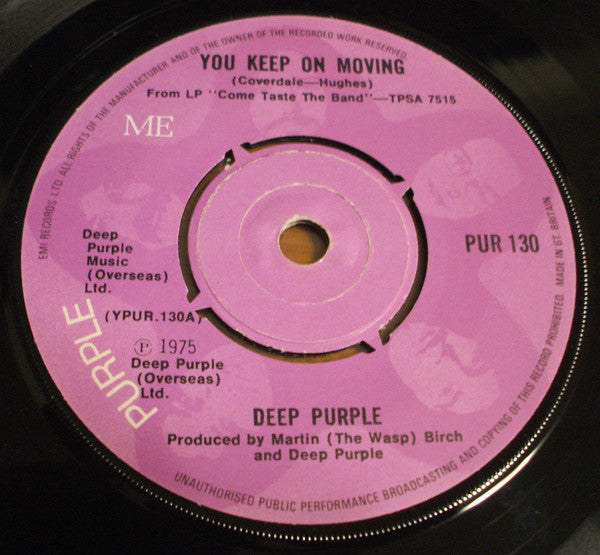Deep Purple - You Keep On Moving (7" SECONDHAND)