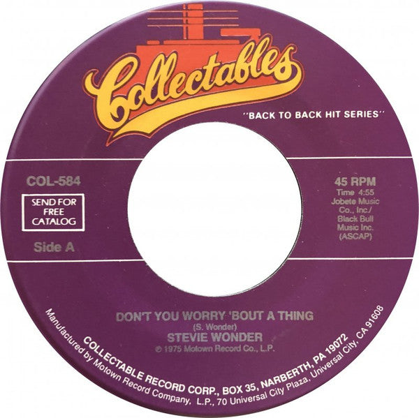 Don't You Worry 'Bout A Thing / Living For The City (7" SECONDHAND)