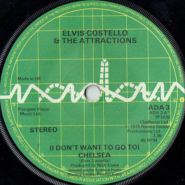 Elvis Costello - I Don't Want to go to Chelsea (7" SECONDHAND)