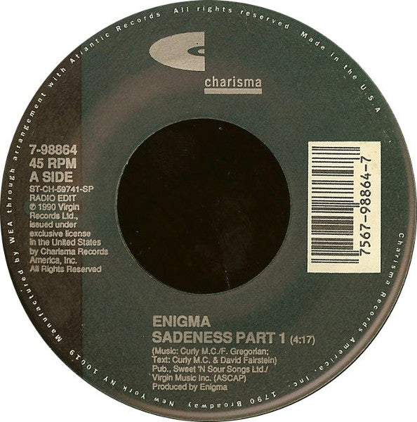 Enigma - Sadness Part 1 (7' SECONDHAND)