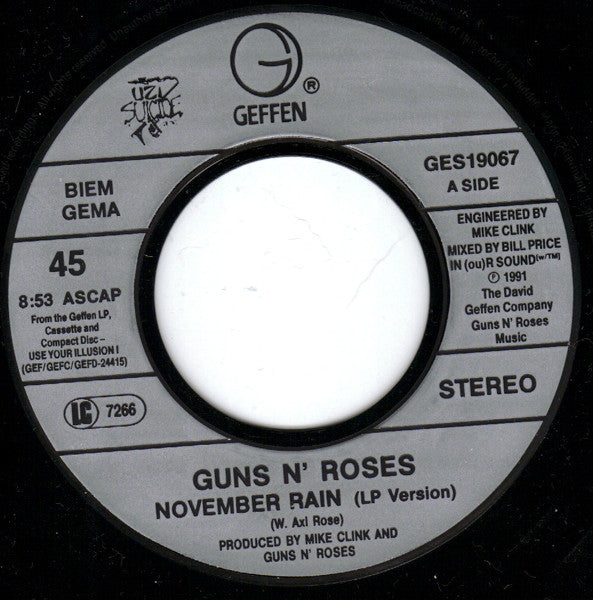 Guns n' Roses - November Rain (7" SECONDHAND)