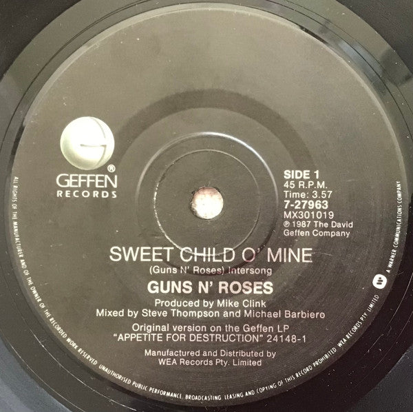 Guns n' Roses - Sweet Child O' Mine (7" SECONDHAND)