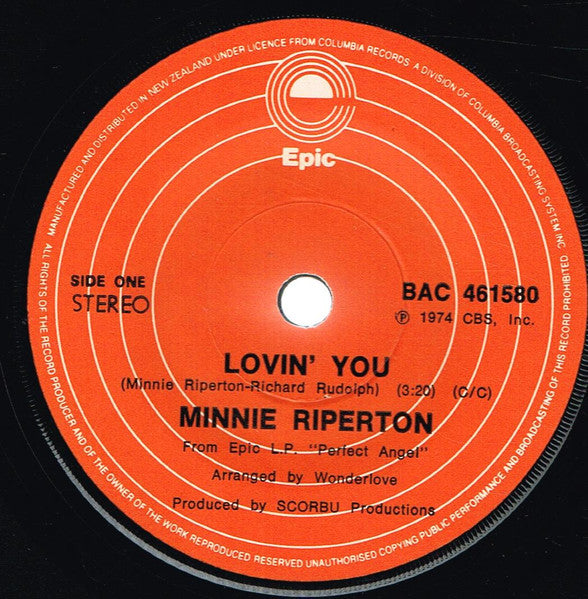 Minnie Riperton - Lovin' You (7' SECONDHAND)