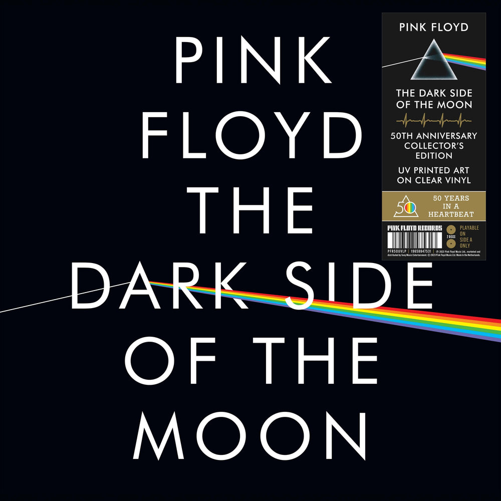 Pink Floyd - The Dark Side Of The Moon (50th Anniversary 2LP UV Printed Clear Vinyl) - Flying Nun  | Vinyl | CD