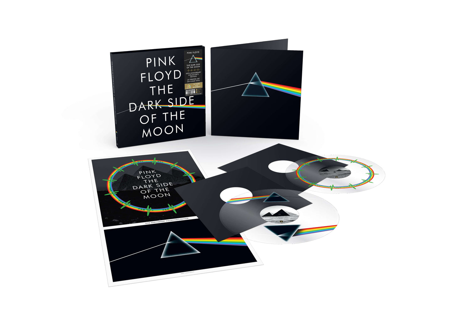Pink Floyd - The Dark Side Of The Moon (50th Anniversary 2LP UV Printed Clear Vinyl) - Flying Nun  | Vinyl | CD