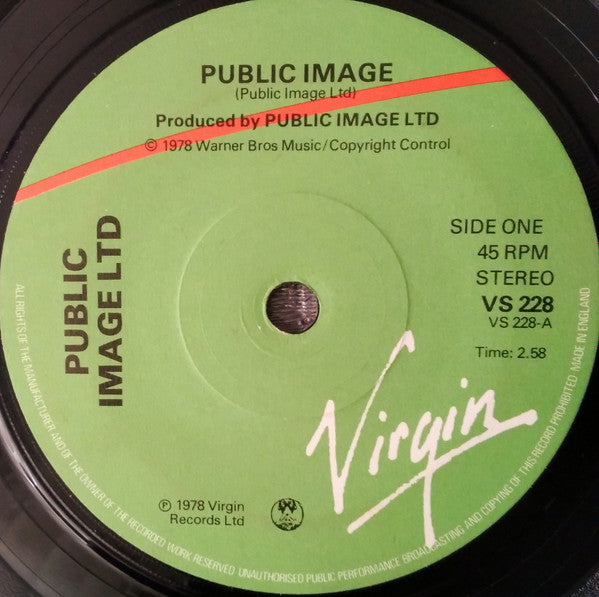 Public Image Ltd* ‎– Public Image (7" SECONDHAND)