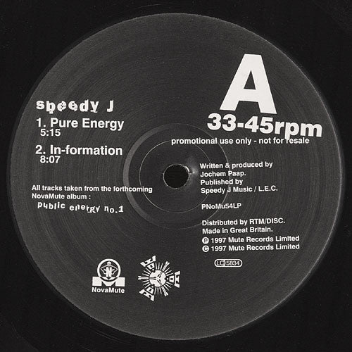 Speedy J – Pure Energy 12