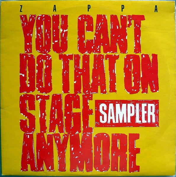 Frank Zappa – You Can't Do That On Stage Anymore Sampler (SECONDHAND)