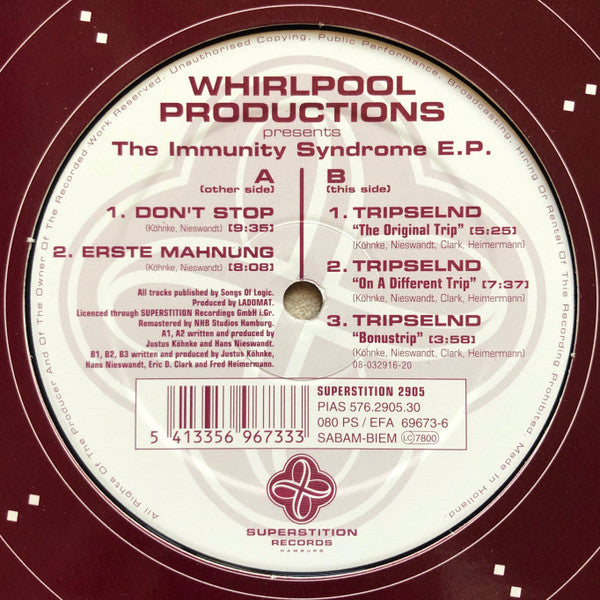 Whirlpool Productions – The Immunity Syndrome E.P. (SECONDHAND)