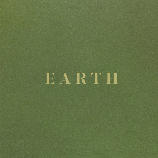 Green background with 'EARTH' text in gold