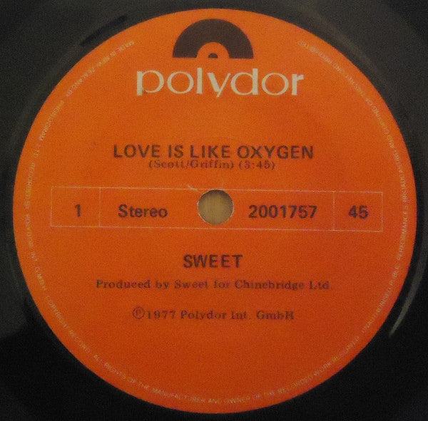 Sweet - Love is Like Oxygen (7" SECONDHAND)