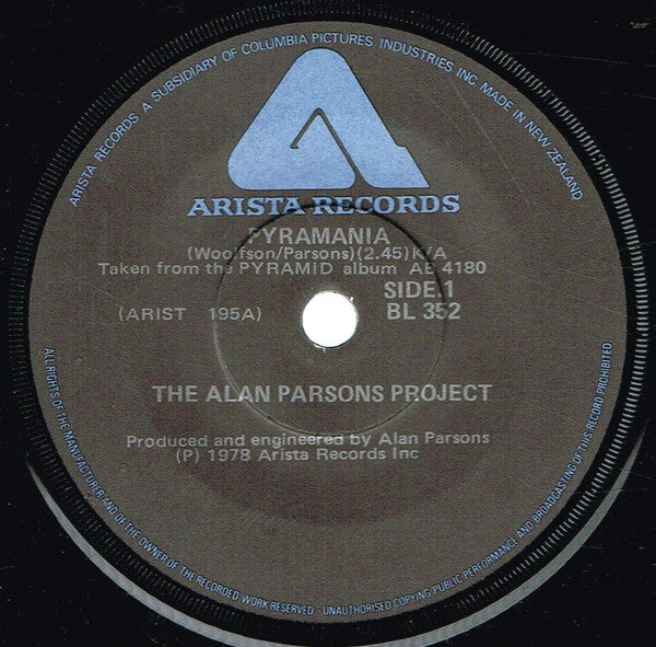 The Alan Parsons Project – Pyramania / In The Lap Of The Gods (7" SECONDHAND)