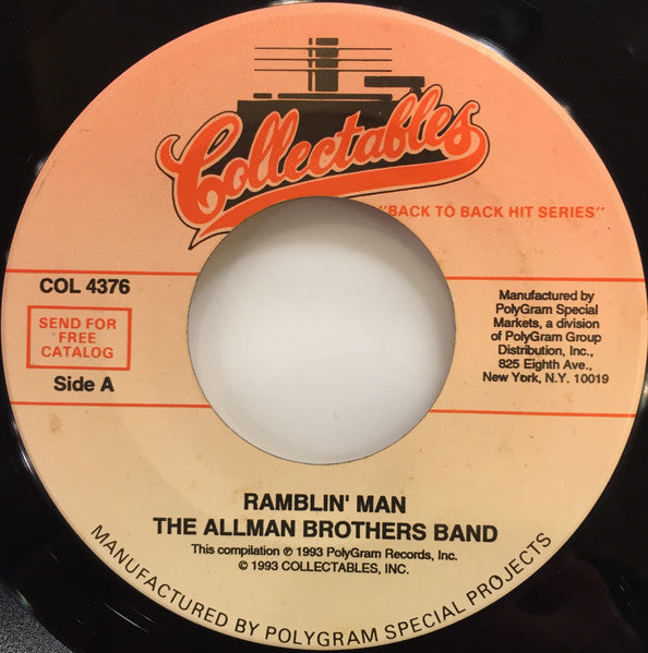 The Allman Brother Band - Ramblin' Man (7" SECONDHAND)