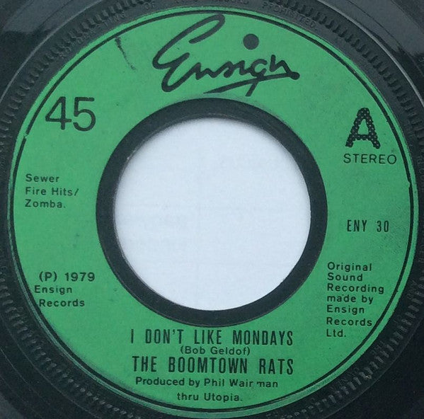 The Boomtown Rats - I Don't Like Mondays (7" SECONDHAND)