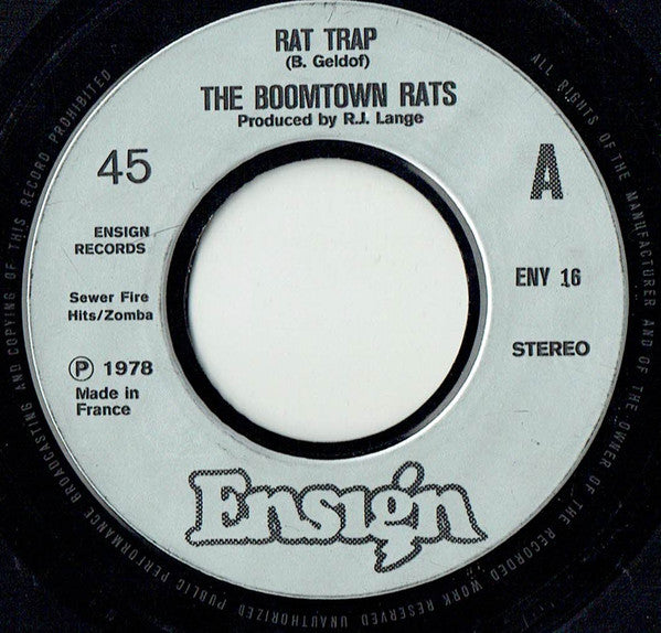 The Boomtown Rats - Rat Trap (7" SECONDHAND)