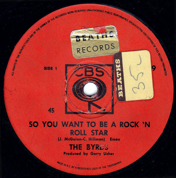 The Byrds - So You Want to Be a Rock 'N Roll Star (7" SECONDHAND)