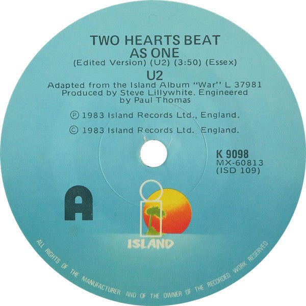 U2 - Two Hearts Beat As One (7" SECONDHAND)