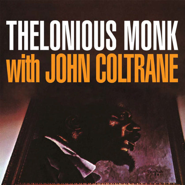 Album cover featuring Thelonious Monk and John Coltrane with a dark background and text overlay.
