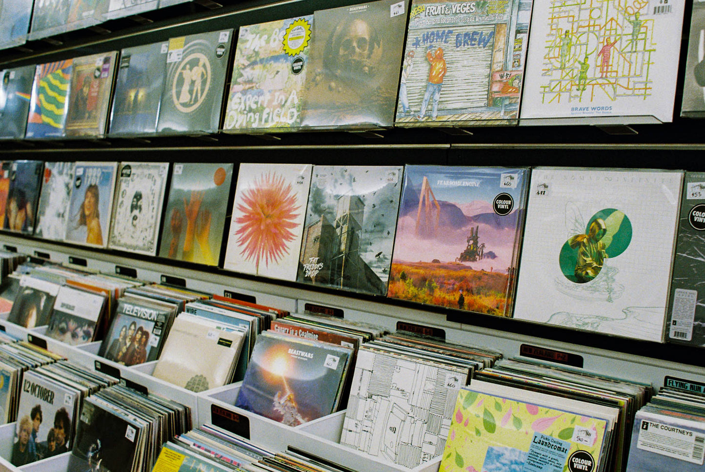 Vintl Records and LPs in a record store