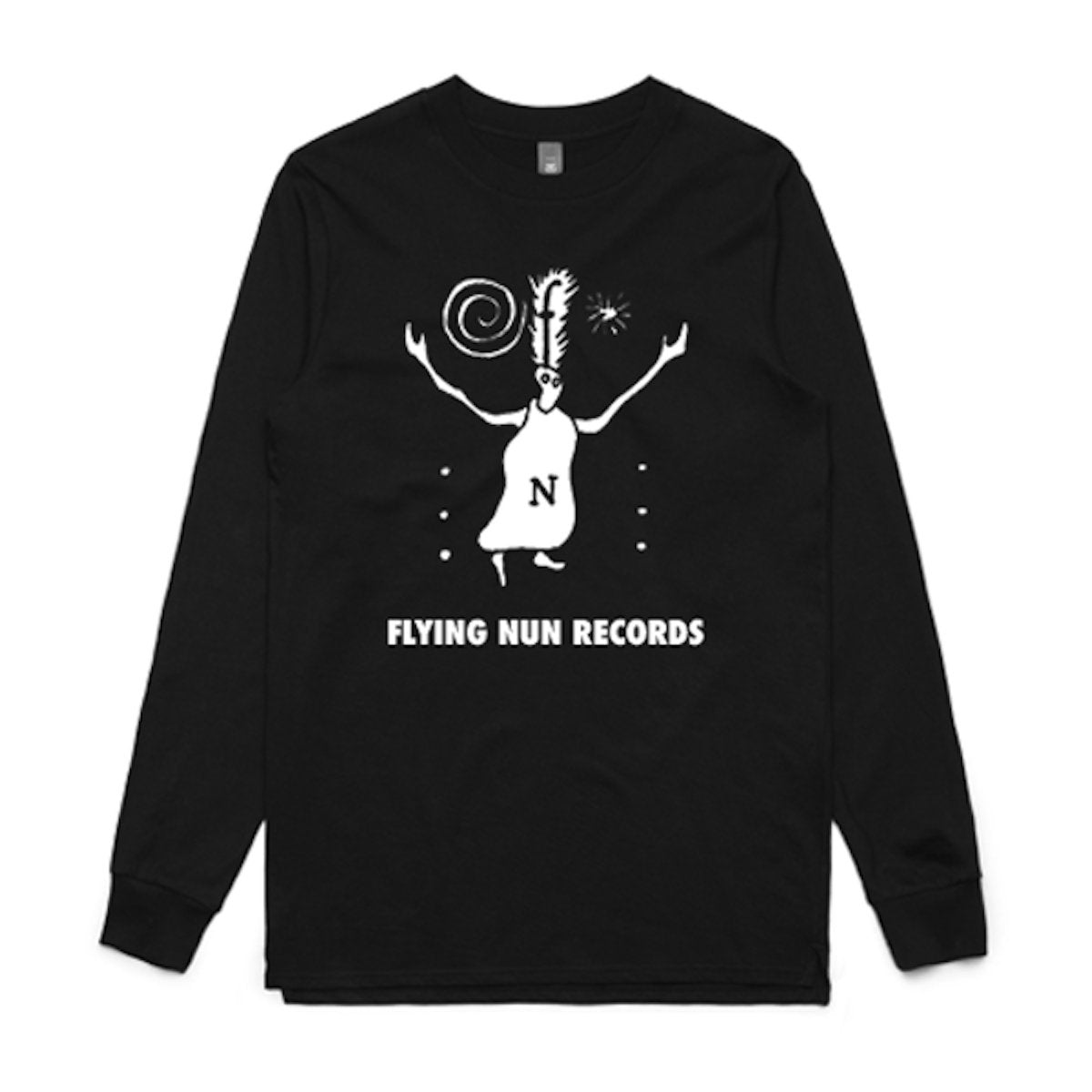 Fuzzy Flying Nun Long Sleeve Shirt (Black) - Flying Nun  | Vinyl | CD