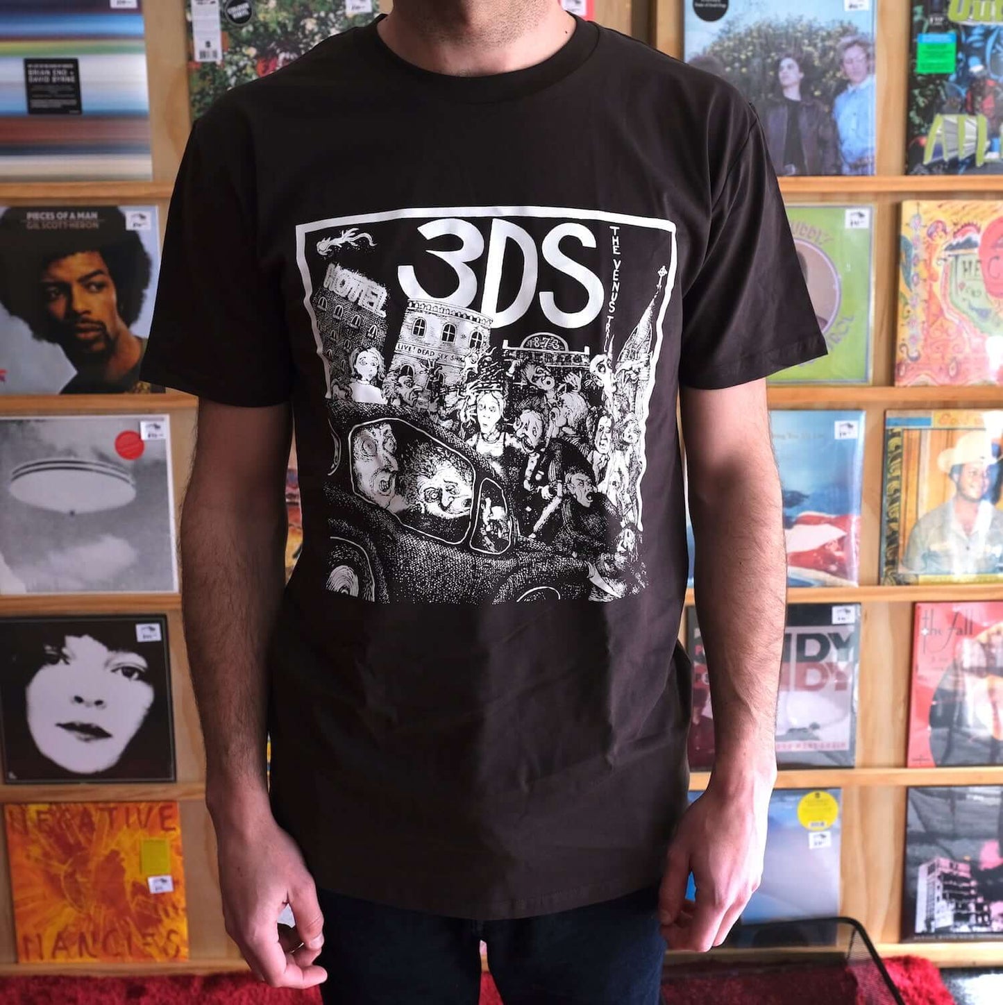 The 3Ds - The Venus Trail T-Shirt (Coal) - Flying Nun  | Vinyl | CD