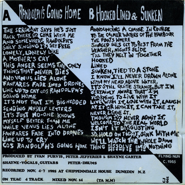 CJ001 Shayne Carter & Peter Jefferies - Randolph's Going Home (1986) - Flying Nun  | Vinyl | CD