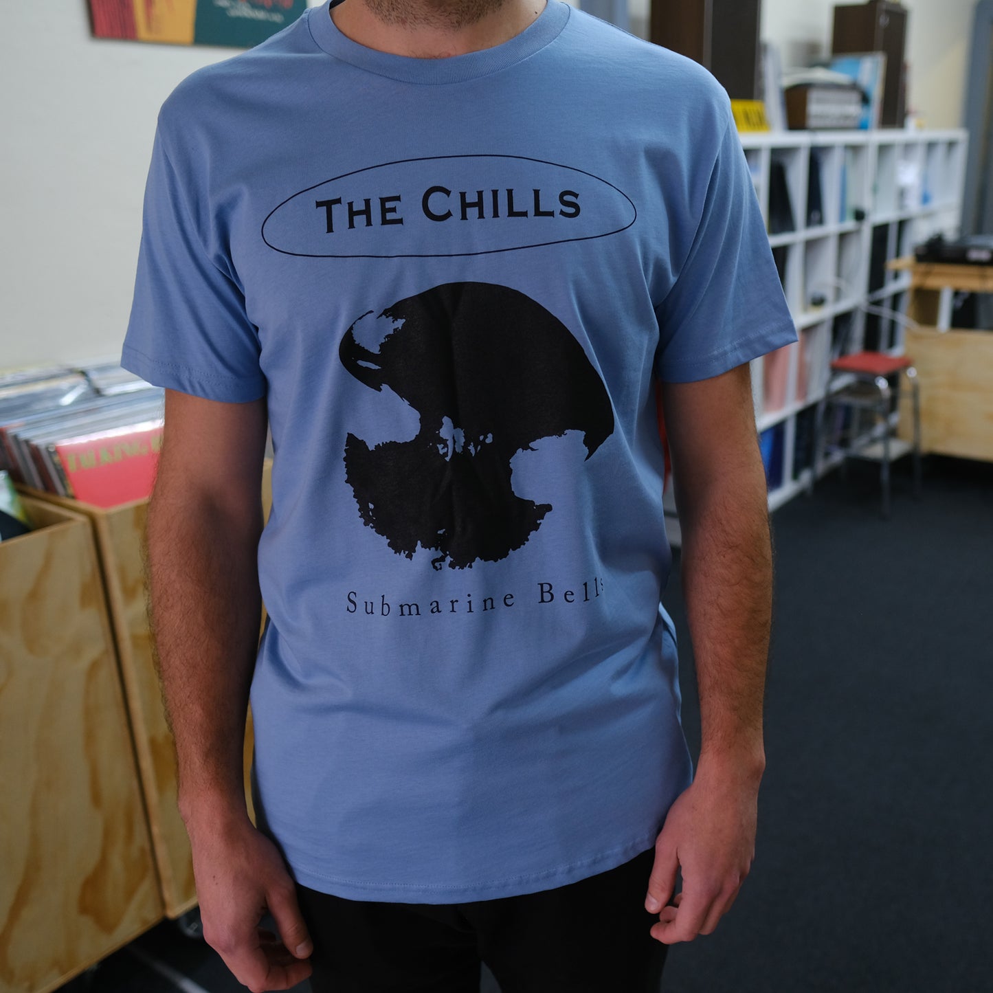 
                  
                    The Chills - Submarine Bells T Shirt (Carolina Blue)
                  
                