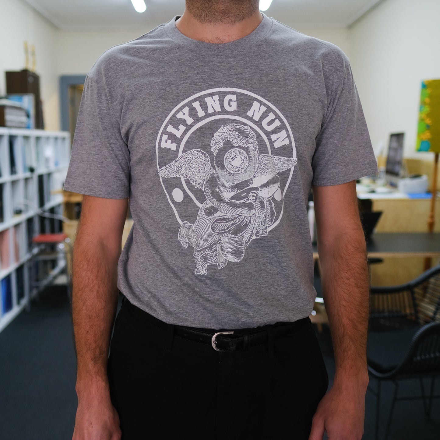 Angel Eye Flying Nun T-Shirt (Grey Marle) - Flying Nun  | Vinyl | CD