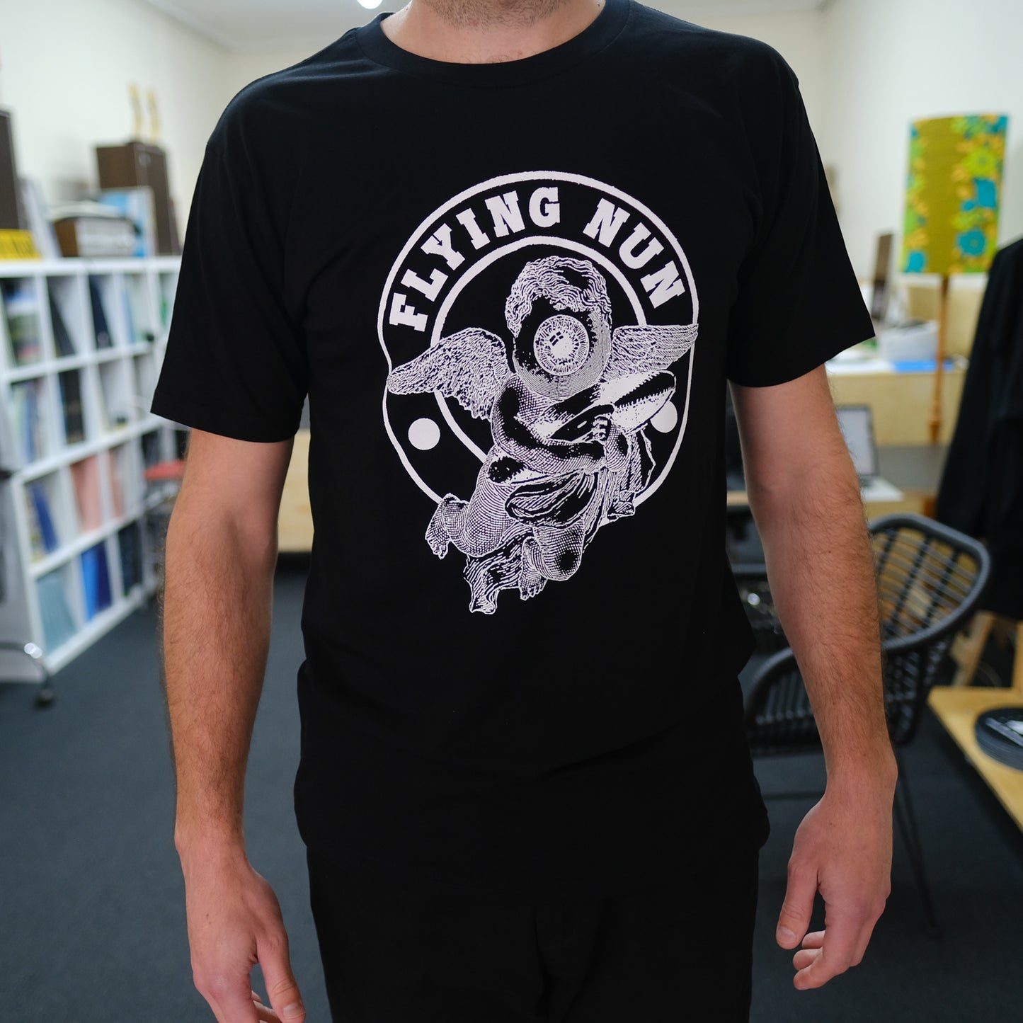 Angel Flying Nun T-Shirt (Black) - Flying Nun | Music T-Shirt