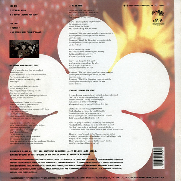 FN197 Dribbling Darts Of Love - Florid Dabblers Voting ‎(1991) - Flying Nun  | Vinyl | CD