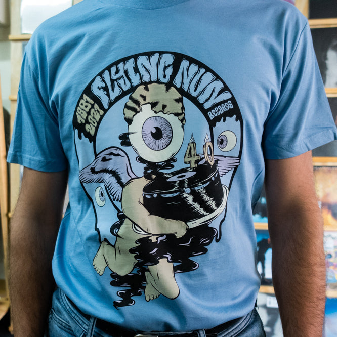 Flying Nun Records 40th Anniversary T-Shirt (Caroline Blue) - Flying Nun  | Vinyl | CD