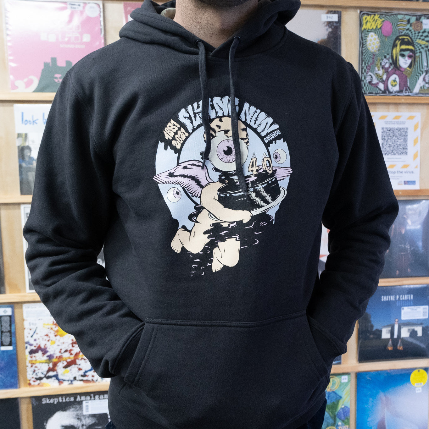 Flying Nun Records 40th Anniversary Hoodie (Coal) - Flying Nun  | Vinyl | CD