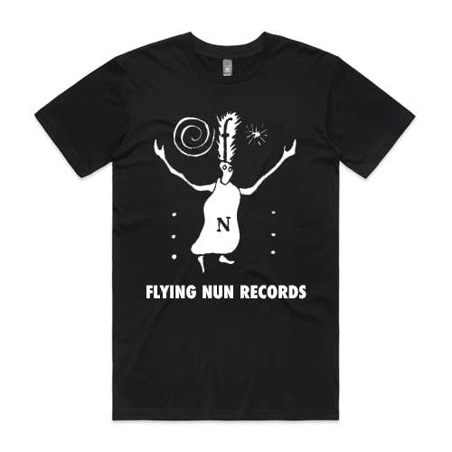Fuzzy Flying Nun T-Shirt (Black) - Flying Nun | Music T-Shirt