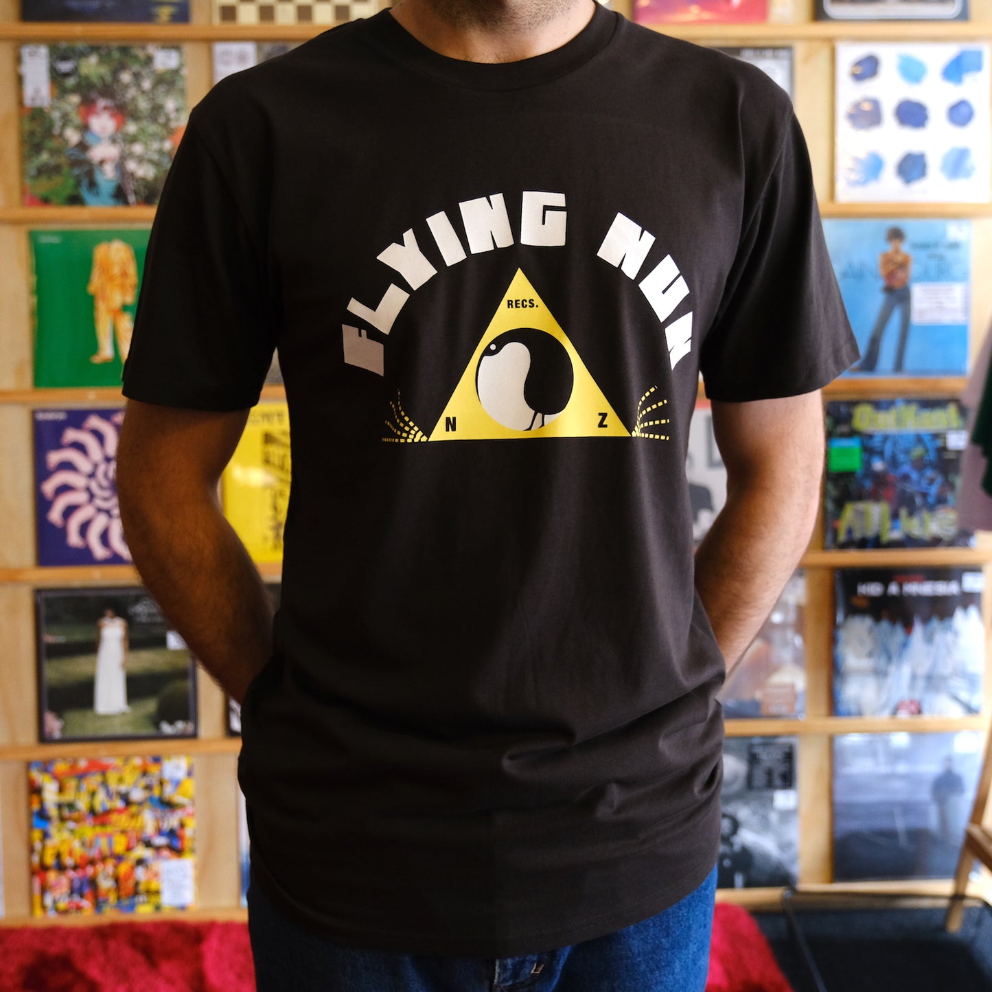 Flying Nun Yin Kiwi T-Shirt (Coal) - Flying Nun  | Vinyl | CD