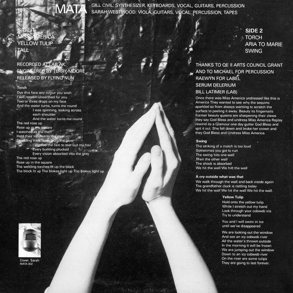 MATA 002 Marie And The Atom - Spit It Out (1985) - Flying Nun  | Vinyl | CD