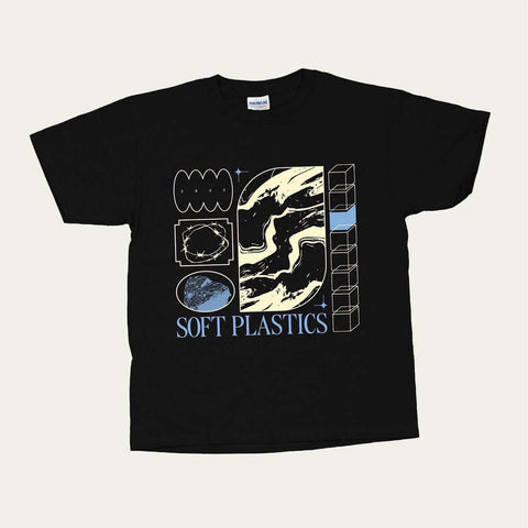 Soft Plastics - Short Sleeve Black Tee - Flying Nun  | Vinyl | CD