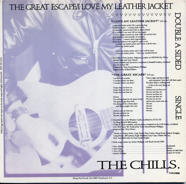COLD 006 The Chills - I Love My Leather Jacket / The Great Escape (1986) - Flying Nun  | Vinyl | CD