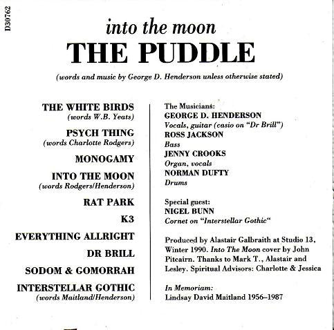 FN164 The Puddle - Into The Moon (1992) - Flying Nun  | Vinyl | CD