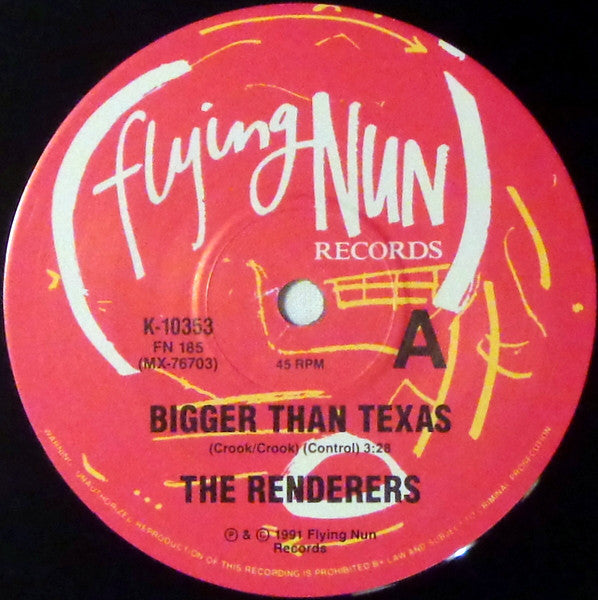 
                  
                    FN185 The Renderers - Bigger Than Texas / Revival Radio ‎(1991)
                  
                