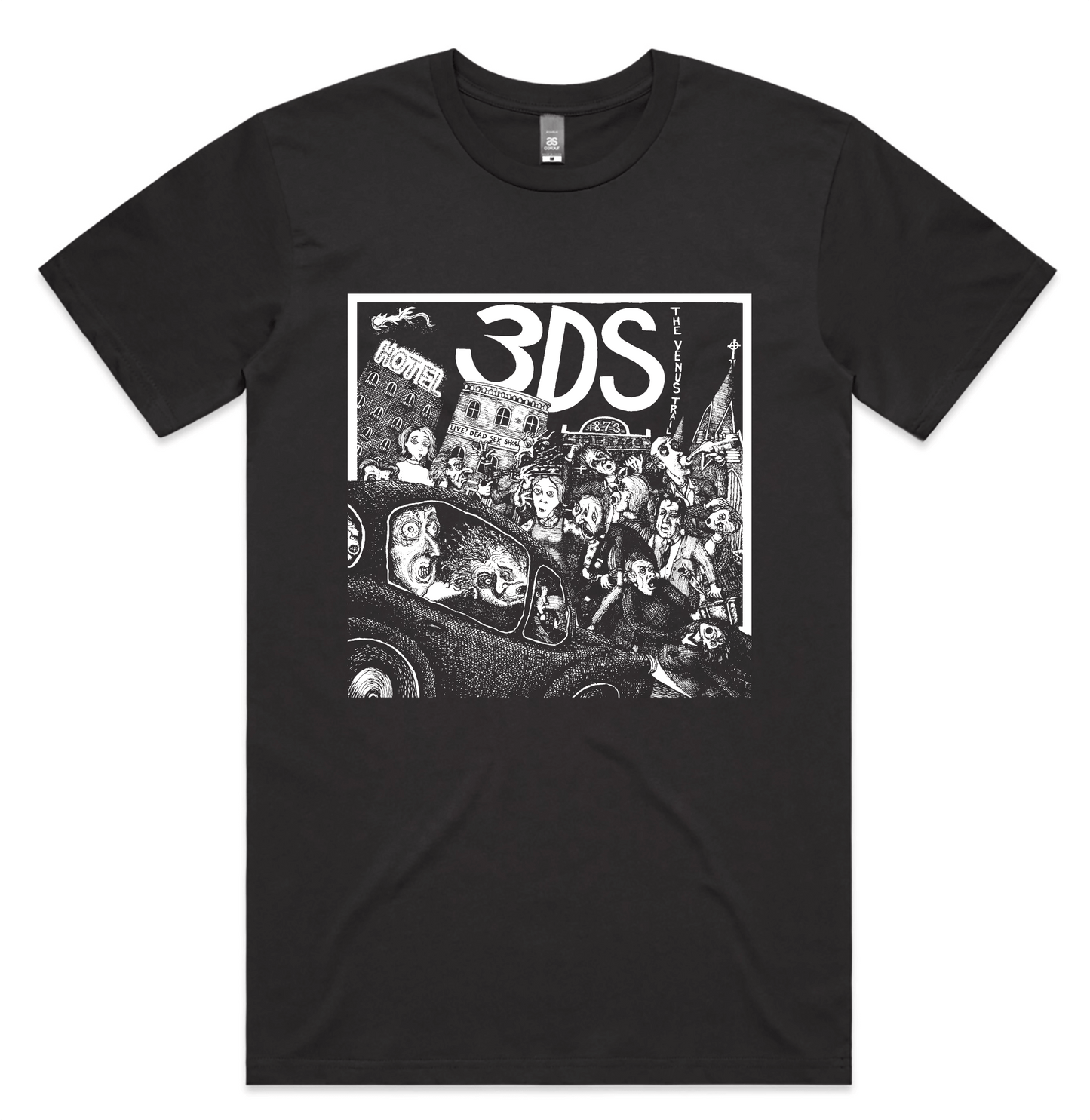 The 3Ds - The Venus Trail T-Shirt (Coal) - Flying Nun  | Vinyl | CD